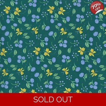 REMNANT - Moda - Robin Pickens - Cottage Bleu - Ditsy - Pond - 85cm